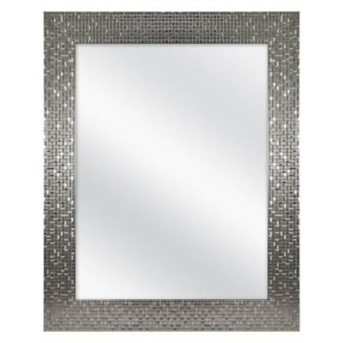 Home Decorators Collection 24 in. W X 30 in. H Rectangular Medicine Cabinet with Mirror, Brushed Nickel